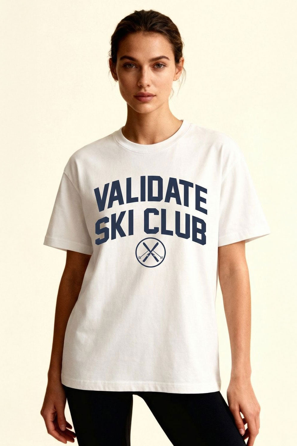 VALIDATE SKI CLUB WOMENS T-SHIRT WHITE
