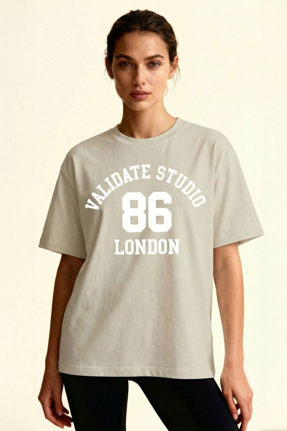 VALIDATE STUDIO WOMENS T-SHIRT ECRU