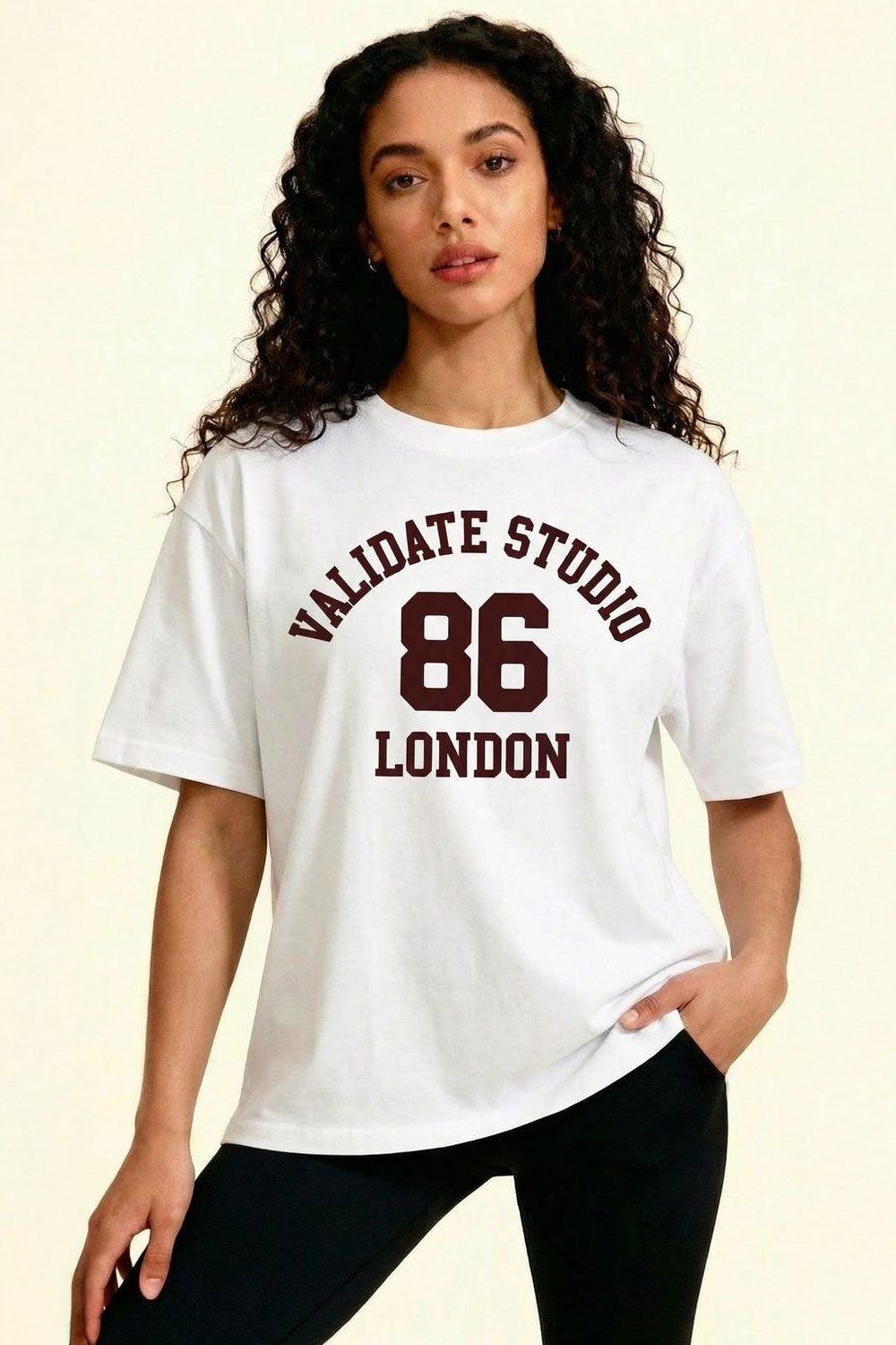 VALIDATE STUDIO WOMENS T-SHIRT WHITE