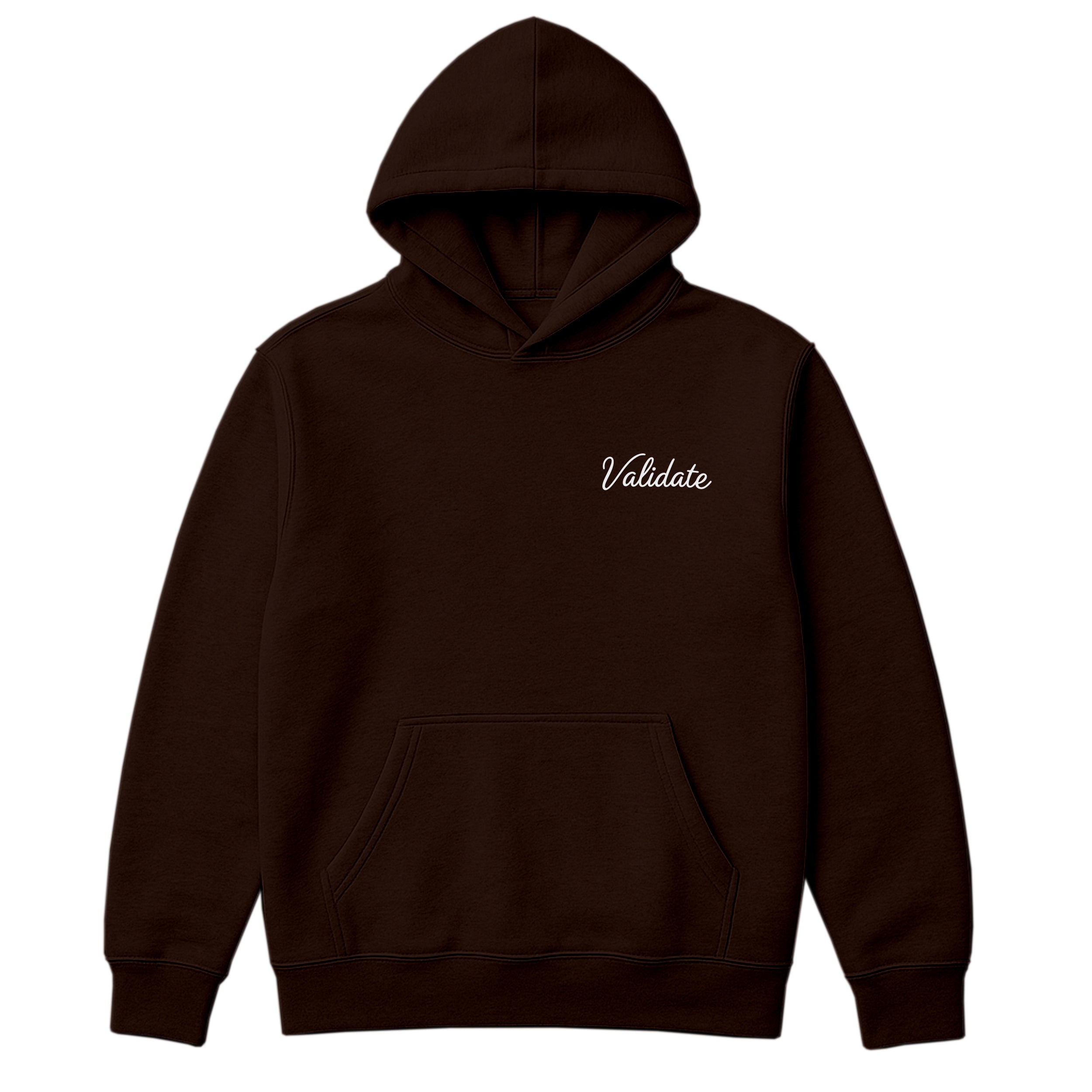 VALIDATE SCRIPT LDN WOMENS OVERSIZE HOODIE CHOCOLATE