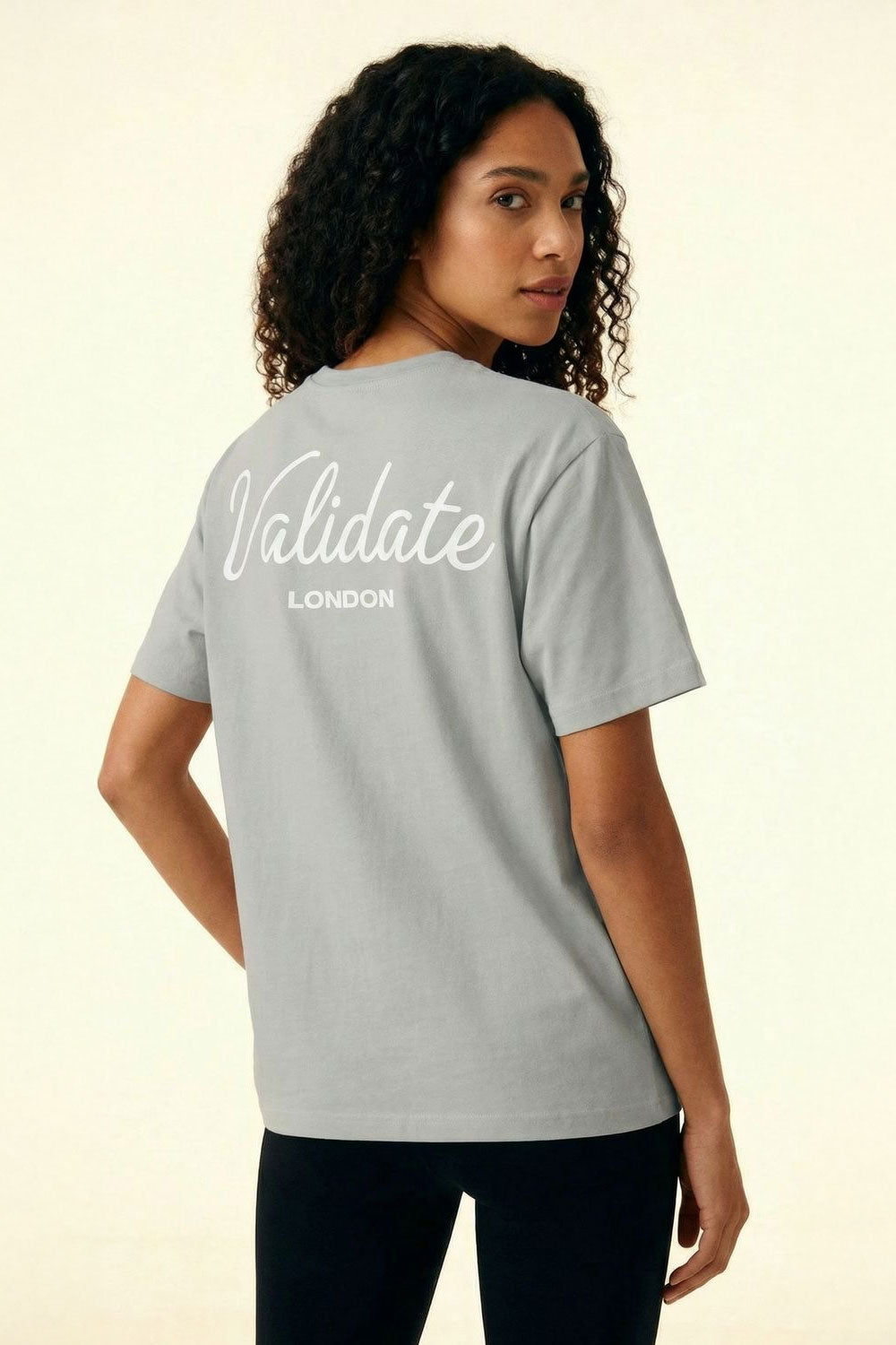 VALIDATE SCRIPT LDN WOMENS T-SHIRT ASH GREY