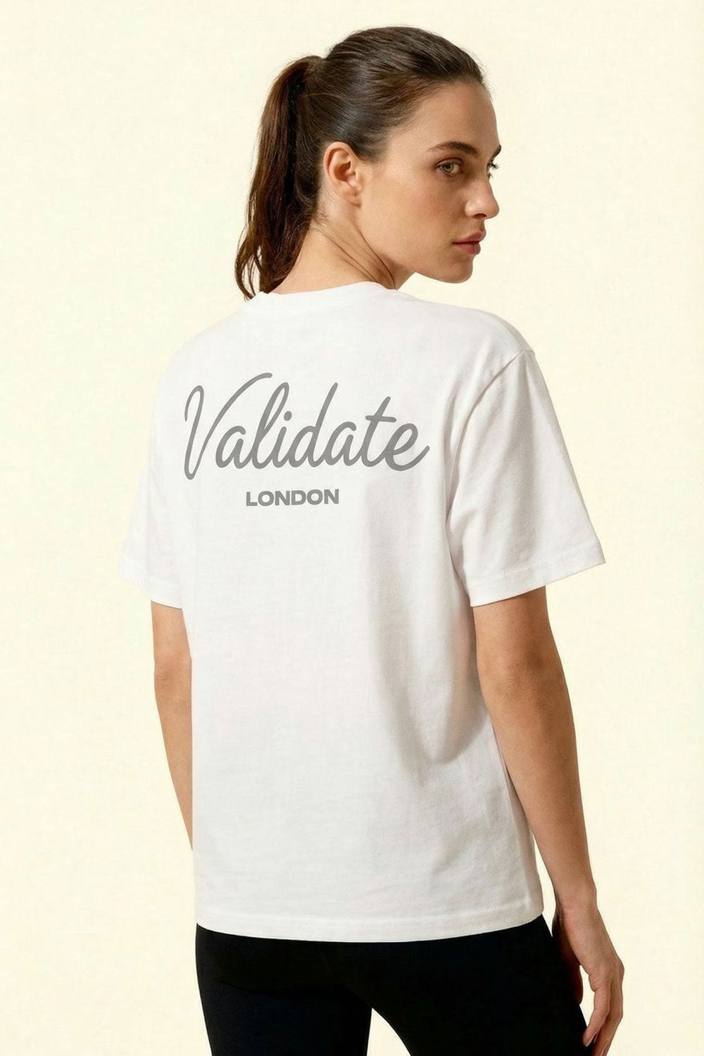 VALIDATE SCRIPT LDN WOMENS T-SHIRT WHITE
