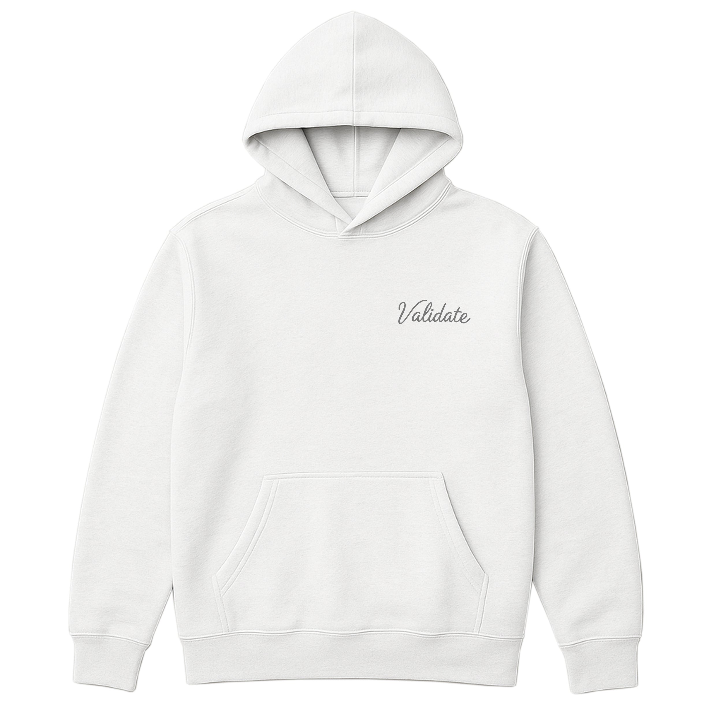 VALIDATE SCRIPT LDN WOMENS OVERSIZE HOODIE WHITE
