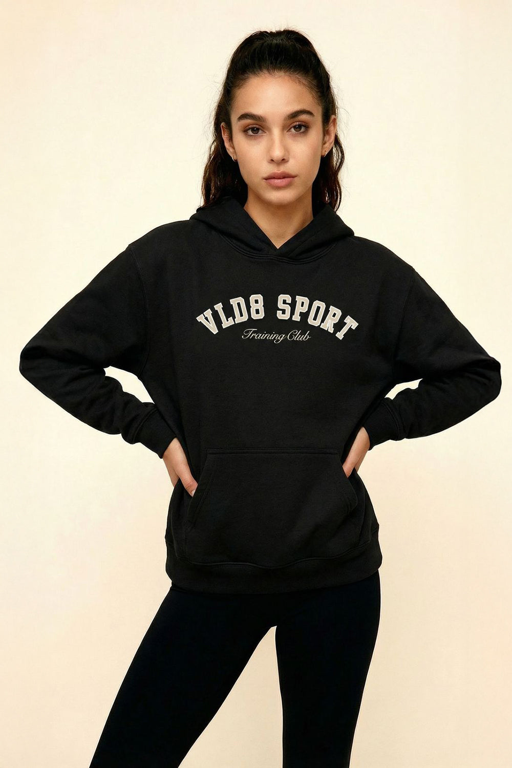 VALIDATE VLD8 SPORT WOMENS OVERSIZE HOODIE BLACK