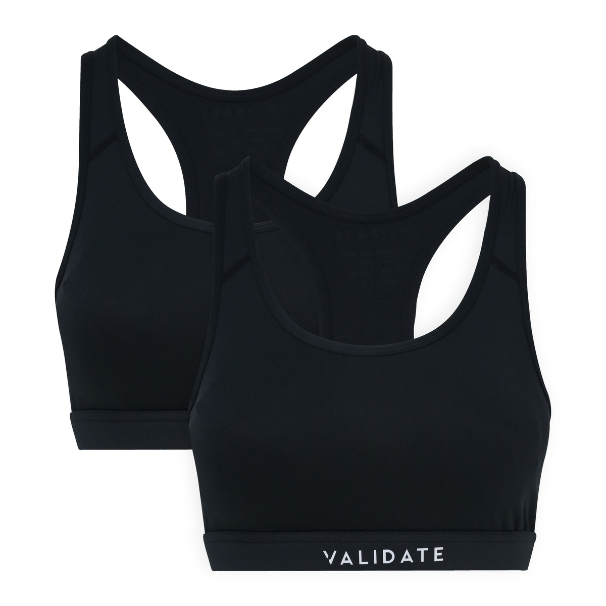 Validate 247 Essential Sports Bra 2 Pack - Black