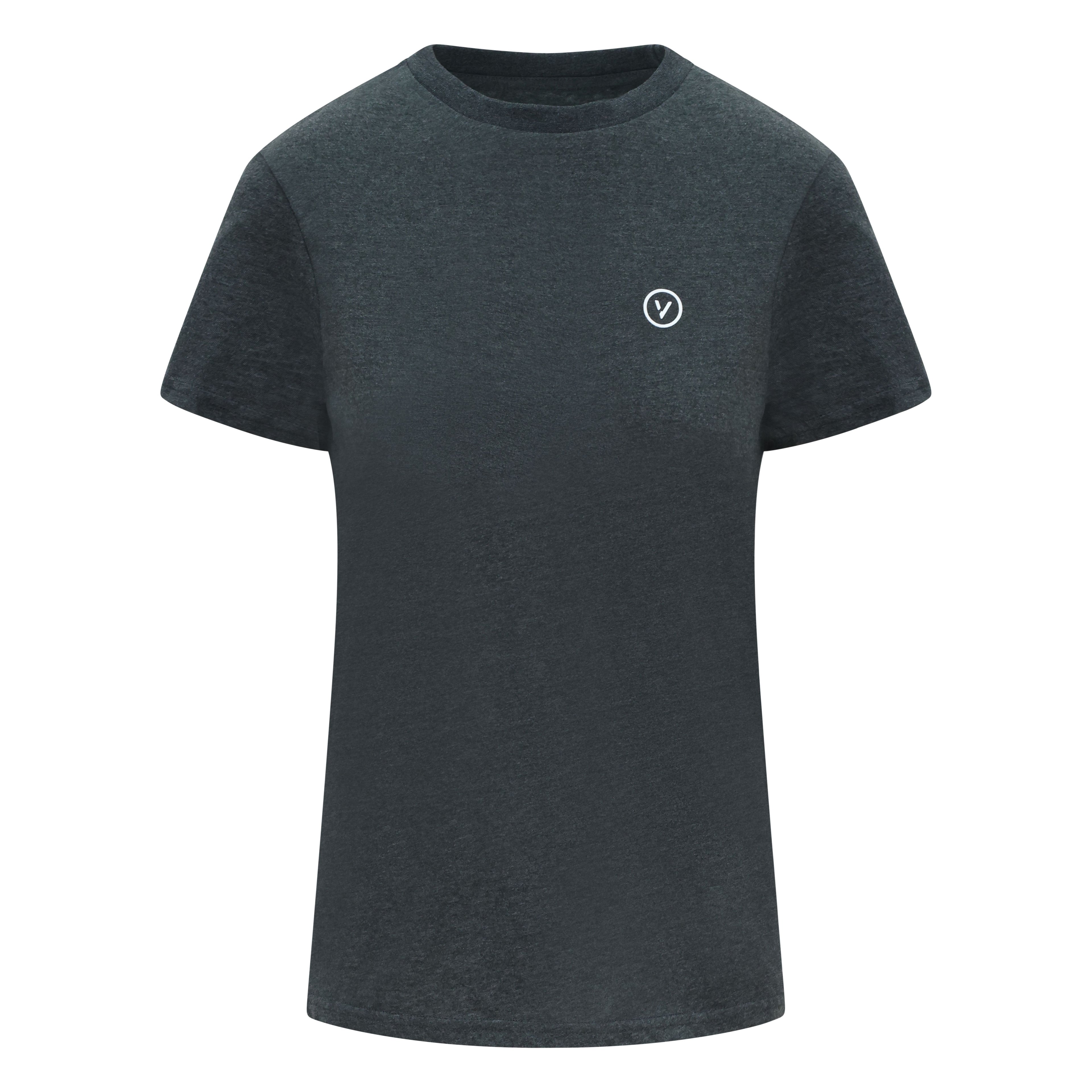 Validate Womens Essential Small Logo Tee Charcoal