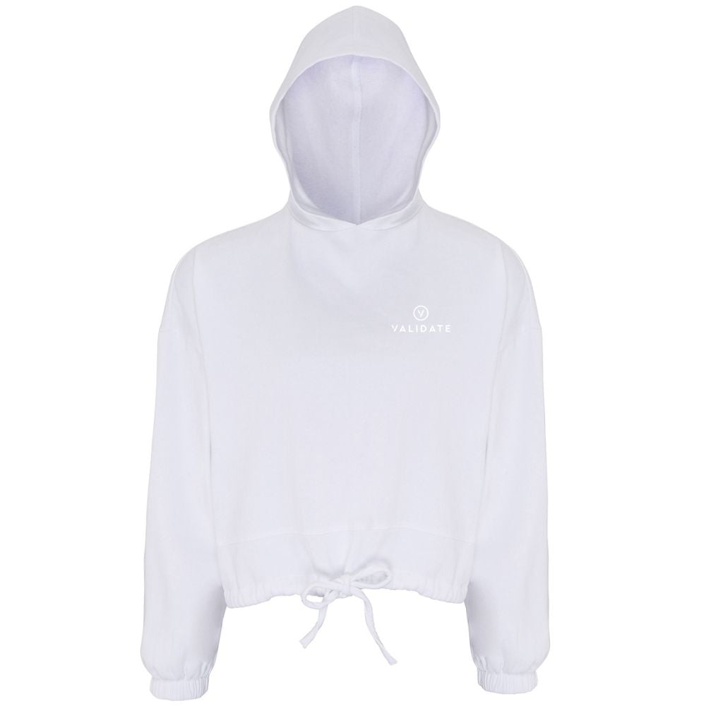 Validate Cropped Hoodie White