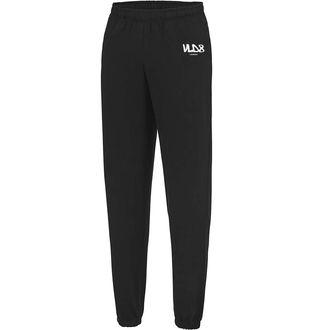 Jet Black Joggers Front