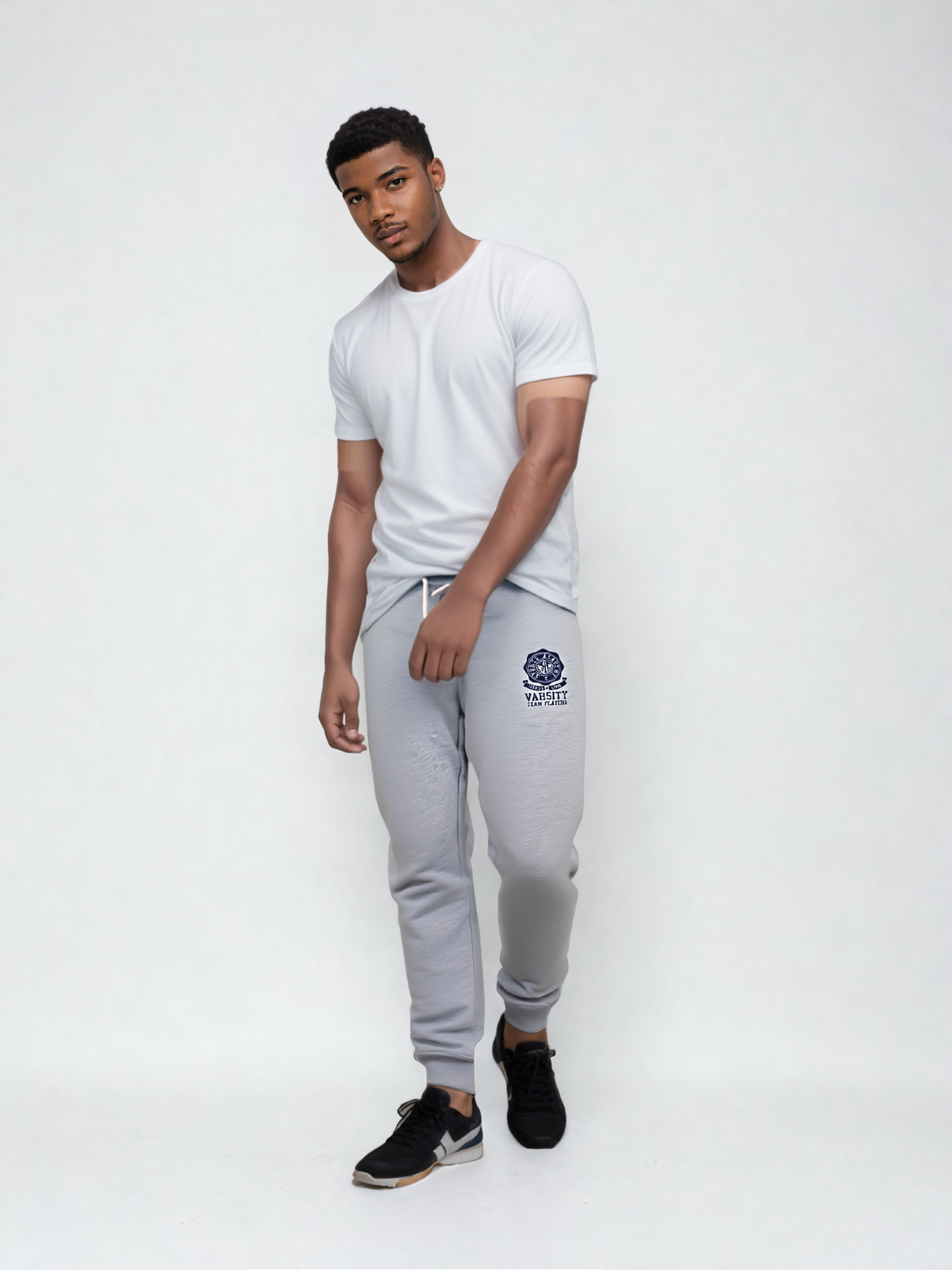 Varsity Mens Jogger Heather Grey