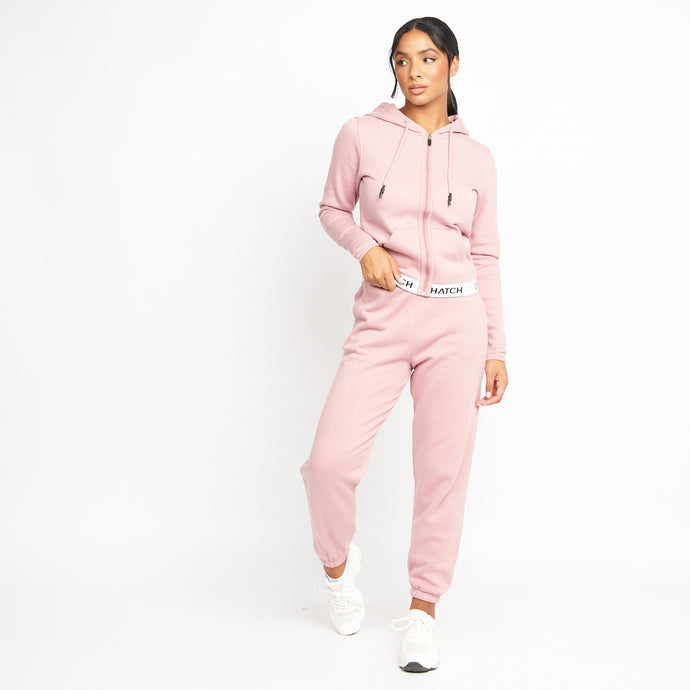 Crosshatch Dusty Pink Jacklight Full Zip Hoodie | Validate Fashion Hoodies & Sweatshirts | Hertfordshire