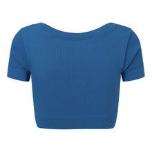 Load image into Gallery viewer, Essential Seamless Ribbed Crop Top Blue
