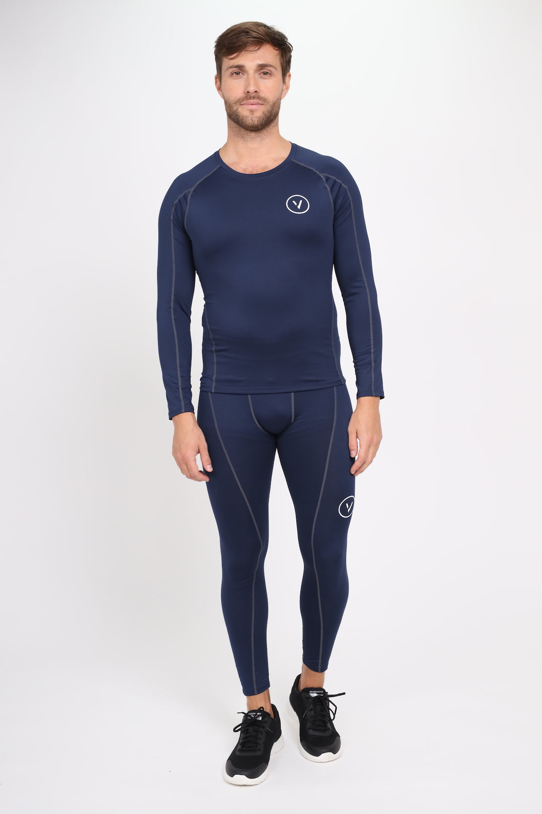 Mens Essential LS Compression Base Layer Navy