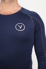 Load image into Gallery viewer, Mens Essential LS Compression Base Layer Navy

