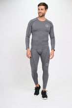 Load image into Gallery viewer, Mens Essential LS Compression Base Layer Silver
