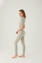 Load image into Gallery viewer, F&amp;G Panelled Seamless Ribbed Leggings Grey
